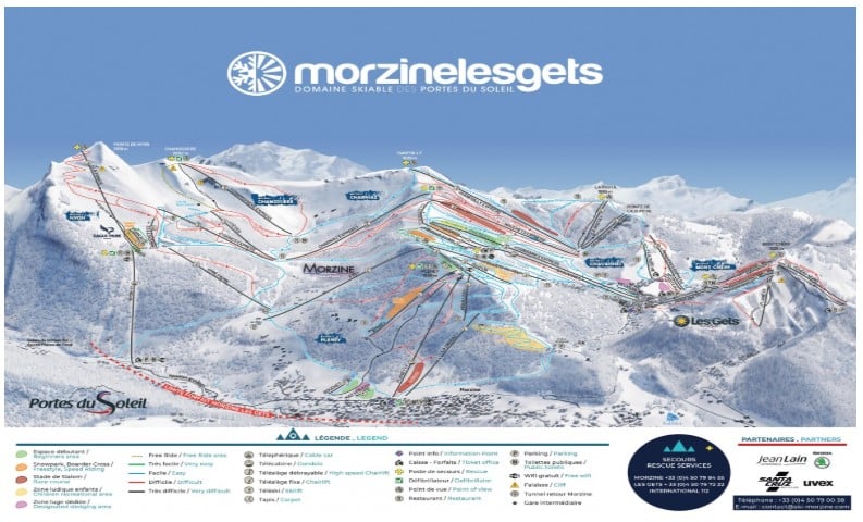 Morzine and Les Gets piste map